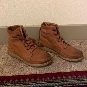 Women's Tan High-Top Sneakers